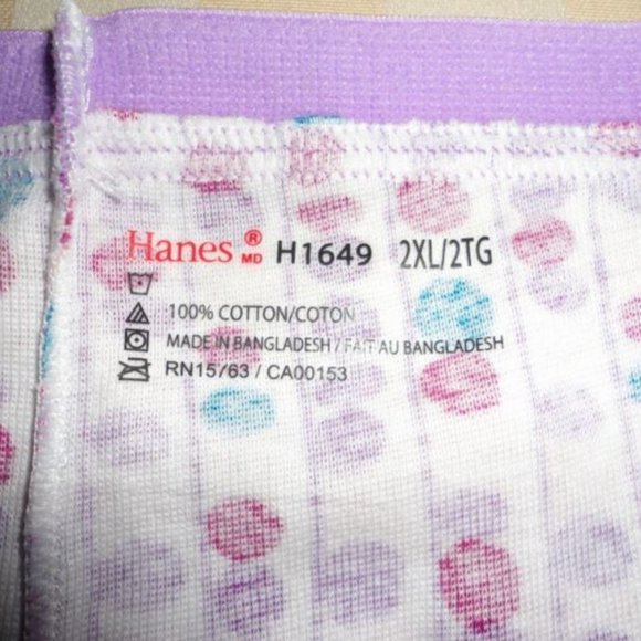 Hanes women's cotton panties Size 2XL - Set of 2 - Picture 4 of 5